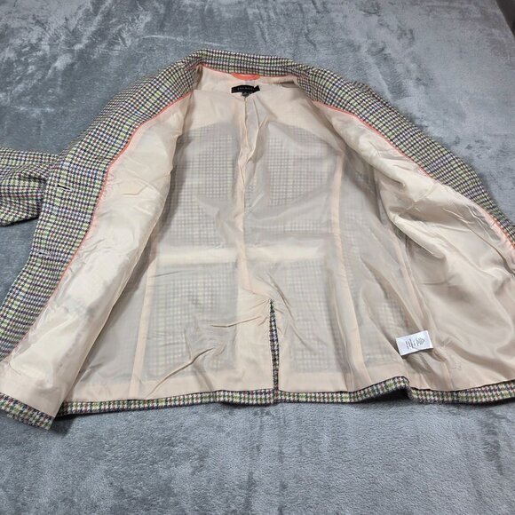 Talbots Blazer 12 Classic Shetland Plaid Wool Blend Preppy Academia Office - Picture 6 of 13